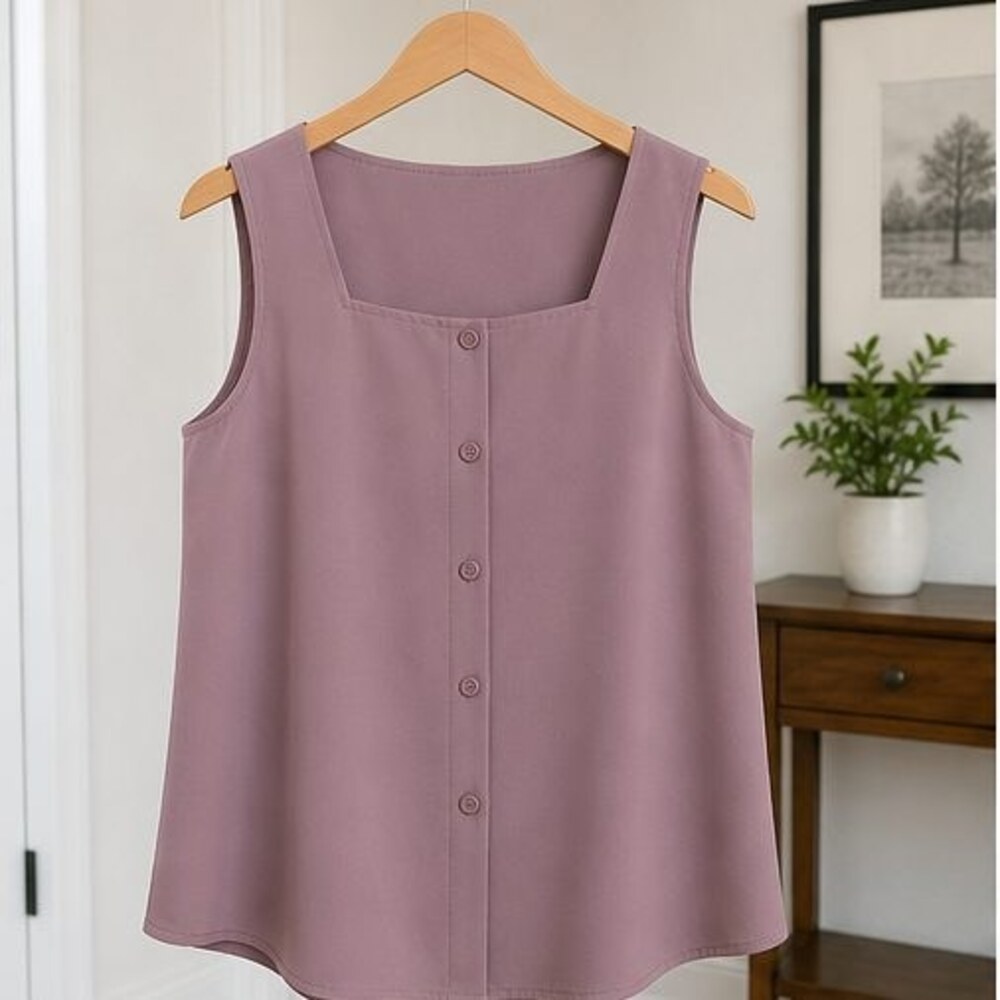 Mauve Smocked Top